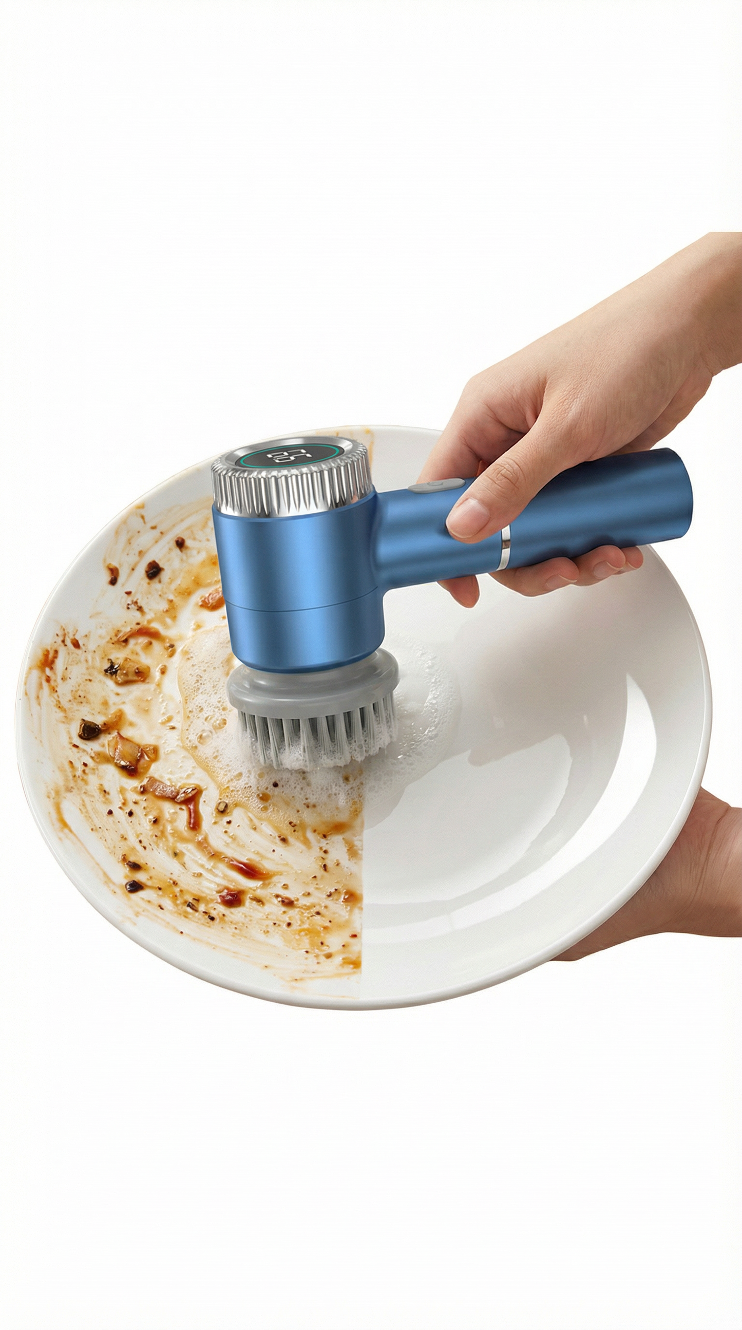 Set curățenie: perie wireless + 2 lavete microfibră